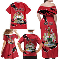 Personalized Canada Manitoba Province Bison Family Matching Off Shoulder Maxi Dress and Hawaiian Shirt Gloriosus et Liber