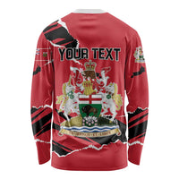 Personalized Canada Manitoba Province Bison Long Sleeve Shirt Gloriosus et Liber