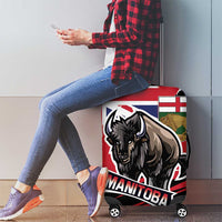 Canada Manitoba Province Bison Luggage Cover Gloriosus et Liber
