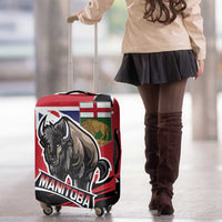 Canada Manitoba Province Bison Luggage Cover Gloriosus et Liber