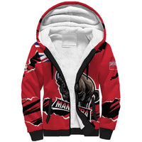 Personalized Canada Manitoba Province Bison Sherpa Hoodie Gloriosus et Liber