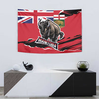 Canada Manitoba Province Bison Tapestry Gloriosus et Liber