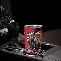 Personalized Canada Manitoba Province Bison Tumbler Cup Gloriosus et Liber