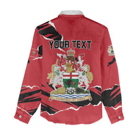 Personalized Canada Manitoba Province Bison Women Casual Shirt Gloriosus et Liber