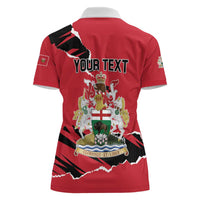 Personalized Canada Manitoba Province Bison Women Polo Shirt Gloriosus et Liber