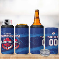 Custom Dominican Republic Basketball 4 in 1 Can Cooler Tumbler Enjoy The Game