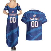 Custom Dominican Republic Basketball Couples Matching Summer Maxi Dress and Hawaiian Shirt Enjoy The Game