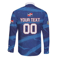 Custom Dominican Republic Basketball Family Matching Off The Shoulder Long Sleeve Dress and Hawaiian Shirt Enjoy The Game