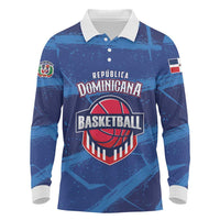 Custom Dominican Republic Basketball Long Sleeve Polo Shirt Enjoy The Game