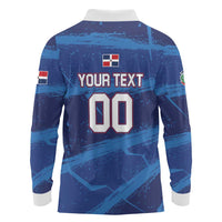 Custom Dominican Republic Basketball Long Sleeve Polo Shirt Enjoy The Game