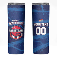 Custom Dominican Republic Basketball Skinny Tumbler Enjoy The Game