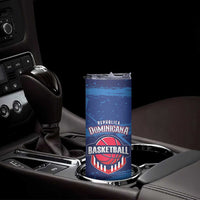 Custom Dominican Republic Basketball Skinny Tumbler Enjoy The Game