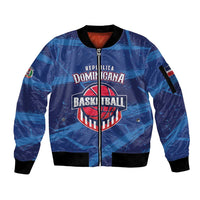 Custom Dominican Republic Basketball Sleeve Zip Bomber Jacket Enjoy The Game