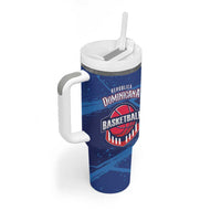 Custom Dominican Republic Basketball Tumbler With Handle Enjoy The Game