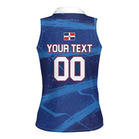 Custom Dominican Republic Basketball Women Sleeveless Polo Shirt Enjoy The Game