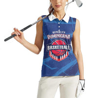 Custom Dominican Republic Basketball Women Sleeveless Polo Shirt Enjoy The Game