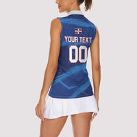 Custom Dominican Republic Basketball Women Sleeveless Polo Shirt Enjoy The Game