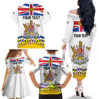 Personalized Canada British Columbia Province Family Matching Off The Shoulder Long Sleeve Dress and Hawaiian Shirt Splendor sine occasu