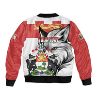 Personalized Canada Prince Edward Island Province Bomber Jacket Silver Fox Parva sub ingenti