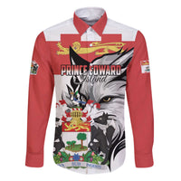 Personalized Canada Prince Edward Island Province Family Matching Off The Shoulder Long Sleeve Dress and Hawaiian Shirt Silver Fox Parva sub ingenti
