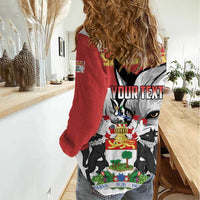 Personalized Canada Prince Edward Island Province Women Casual Shirt Silver Fox Parva sub ingenti