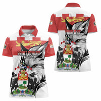Personalized Canada Prince Edward Island Province Women Polo Shirt Silver Fox Parva sub ingenti