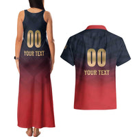 Custom Bengaluru 2025 Cricket Royal Challengers Couples Matching Tank Maxi Dress and Hawaiian Shirt Lions Play Bold