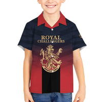Custom Bengaluru 2025 Cricket Royal Challengers Family Matching Off The Shoulder Long Sleeve Dress and Hawaiian Shirt Lions Play Bold
