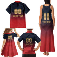 Custom Bengaluru 2025 Cricket Royal Challengers Family Matching Tank Maxi Dress and Hawaiian Shirt Lions Play Bold