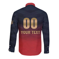 Custom Bengaluru 2025 Cricket Royal Challengers Long Sleeve Button Shirt Lions Play Bold