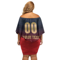 Custom Bengaluru 2025 Cricket Royal Challengers Off Shoulder Short Dress Lions Play Bold