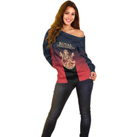 Custom Bengaluru 2025 Cricket Royal Challengers Off Shoulder Sweater Lions Play Bold
