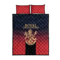 Bengaluru 2025 Cricket Royal Challengers Quilt Bed Set Lions Play Bold