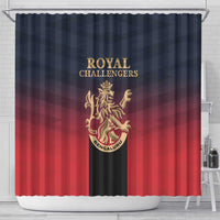 Bengaluru 2025 Cricket Royal Challengers Shower Curtain Lions Play Bold