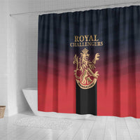 Bengaluru 2025 Cricket Royal Challengers Shower Curtain Lions Play Bold