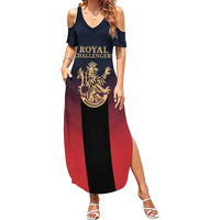 Custom Bengaluru 2025 Cricket Royal Challengers Summer Maxi Dress Lions Play Bold