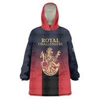 Custom Bengaluru 2025 Cricket Royal Challengers Wearable Blanket Hoodie Lions Play Bold