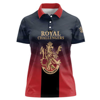 Custom Bengaluru 2025 Cricket Royal Challengers Women Polo Shirt Lions Play Bold
