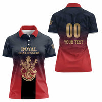 Custom Bengaluru 2025 Cricket Royal Challengers Women Polo Shirt Lions Play Bold