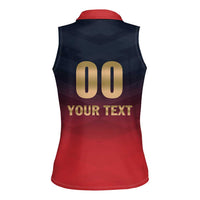 Custom Bengaluru 2025 Cricket Royal Challengers Women Sleeveless Polo Shirt Lions Play Bold