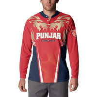 Custom Punjab 2025 Cricket Lion Kings Button Sweatshirt Jazba Hai Punjabi