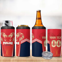 Custom Punjab 2025 Cricket Lion Kings 4 in 1 Can Cooler Tumbler Jazba Hai Punjabi