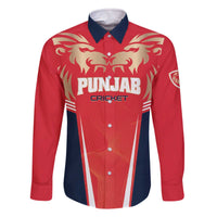Custom Punjab 2025 Cricket Lion Kings Family Matching Off The Shoulder Long Sleeve Dress and Hawaiian Shirt Jazba Hai Punjabi