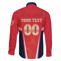 Custom Punjab 2025 Cricket Lion Kings Family Matching Off The Shoulder Long Sleeve Dress and Hawaiian Shirt Jazba Hai Punjabi