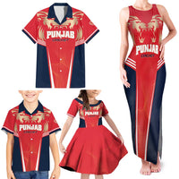 Custom Punjab 2025 Cricket Lion Kings Family Matching Tank Maxi Dress and Hawaiian Shirt Jazba Hai Punjabi