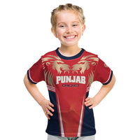 Custom Punjab 2025 Cricket Lion Kings Kid T Shirt Jazba Hai Punjabi
