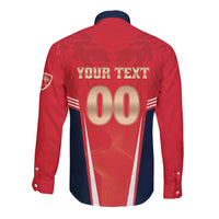 Custom Punjab 2025 Cricket Lion Kings Long Sleeve Button Shirt Jazba Hai Punjabi