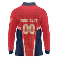 Custom Punjab 2025 Cricket Lion Kings Long Sleeve Polo Shirt Jazba Hai Punjabi