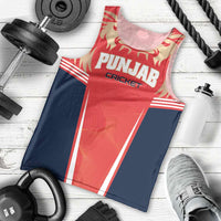 Custom Punjab 2025 Cricket Lion Kings Men Tank Top Jazba Hai Punjabi