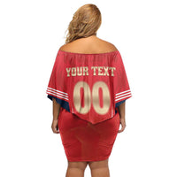 Custom Punjab 2025 Cricket Lion Kings Off Shoulder Short Dress Jazba Hai Punjabi